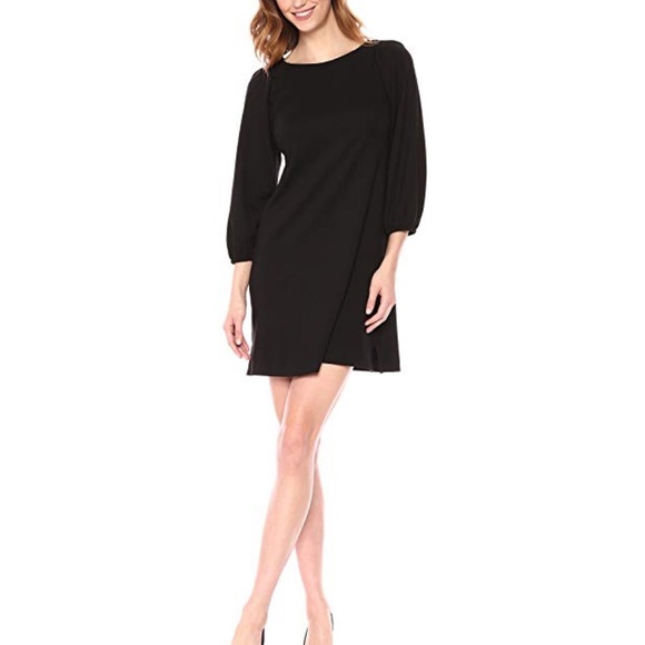 Balloon Sleeve Semi Formal Shift Dress 